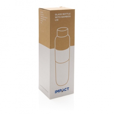 Logo trade promotional items picture of: Impact borosilicate glass bottle with bamboo lid