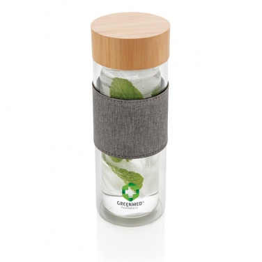 Logo trade promotional merchandise image of: Impact double wall borosilicate glass bottle