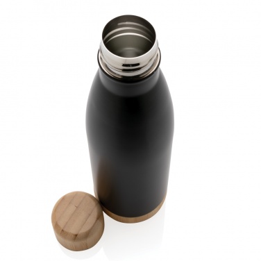 Logotrade corporate gift picture of: Vacuum stainless steel bottle with bamboo lid and bottom
