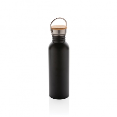 Logotrade corporate gift picture of: Modern stainless steel bottle with bamboo lid