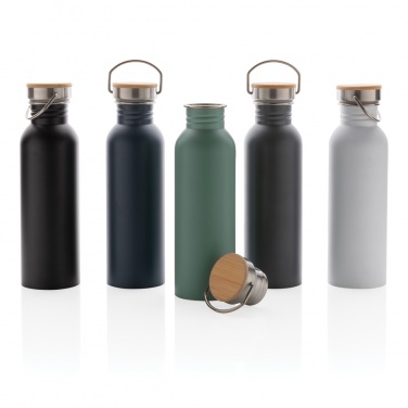 Logotrade promotional giveaways photo of: Modern stainless steel bottle with bamboo lid