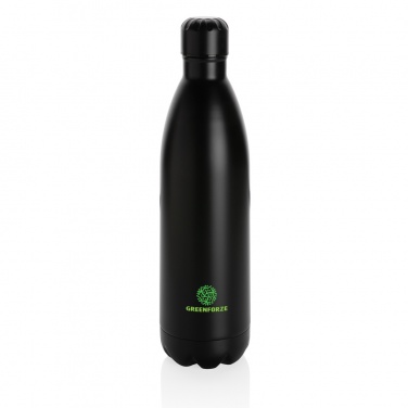 Logo trade advertising products image of: Solid colour vacuum stainless steel bottle 1L