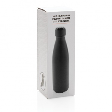 Logo trade business gift photo of: Solid colour vacuum stainless steel bottle 260ml