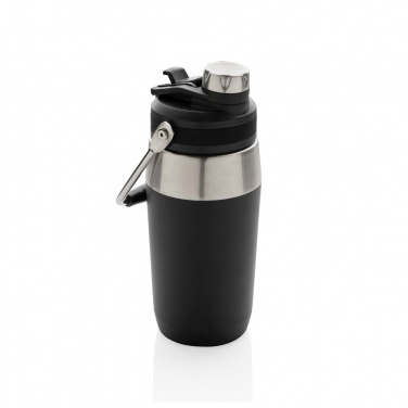 Logo trade promotional giveaways image of: Vacuum stainless steel dual function lid bottle 500ml
