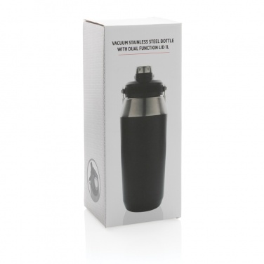 Logotrade promotional giveaways photo of: Vacuum stainless steel dual function lid bottle 1L