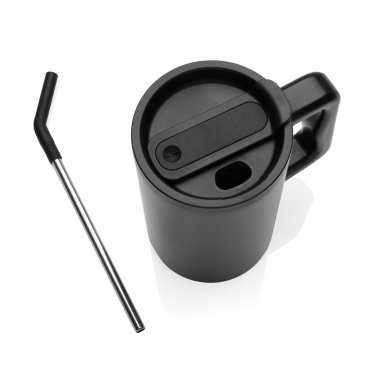 Logo trade promotional products image of: Cube RCS certified recycled steel mug 800ml