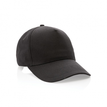 Logo trade promotional merchandise image of: Impact 5 panel 190gr Recycled cotton cap with AWARE™ tracer