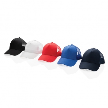 Logotrade promotional item image of: Impact AWARE™ Brushed rcotton 5 panel trucker cap 190gr