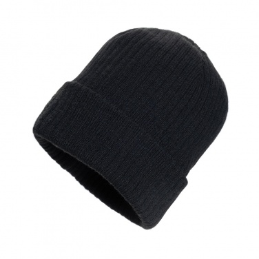 Logo trade promotional gifts image of: Pryor AWARE™ Polylana® beanie with cuff