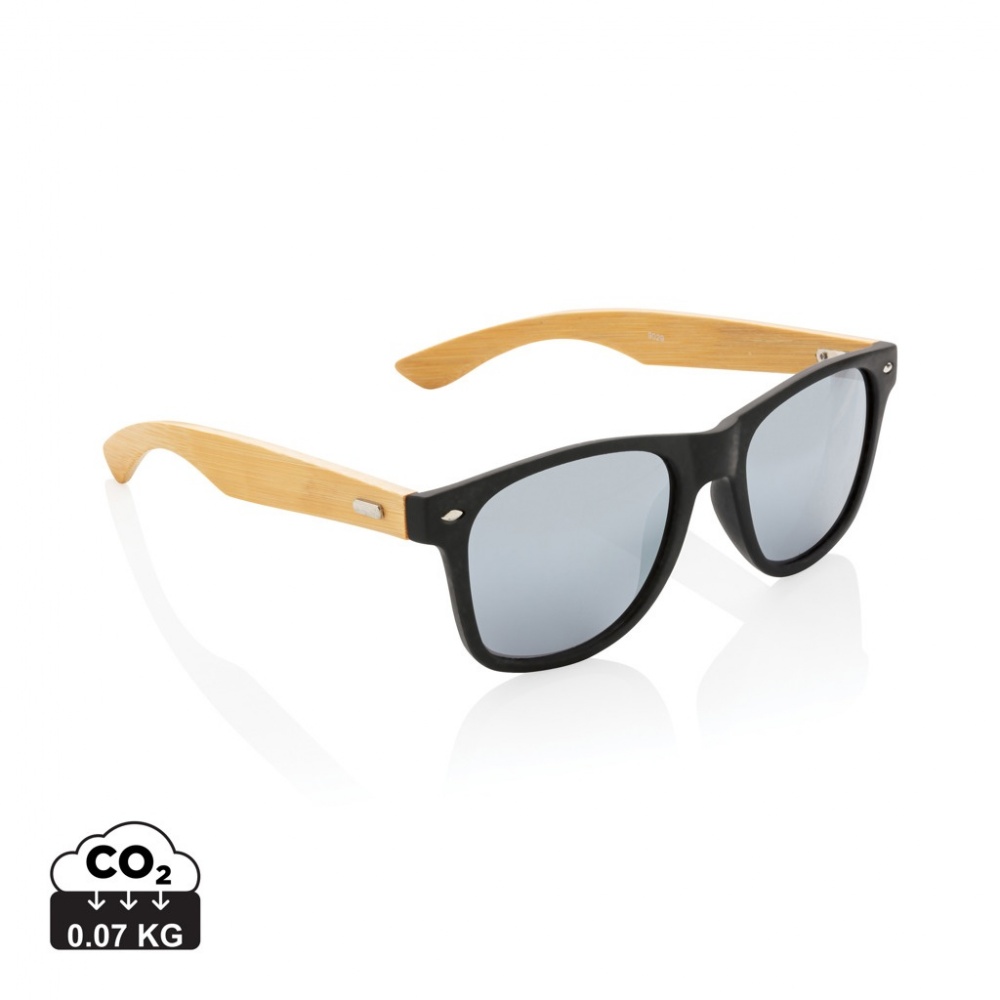 Logo trade advertising products picture of: Bamboo and RCS recycled plastic sunglasses