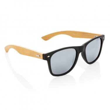 Logo trade promotional merchandise image of: Bamboo and RCS recycled plastic sunglasses