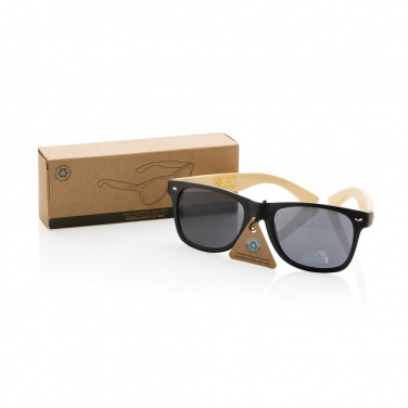 Logotrade advertising product picture of: Bamboo and RCS recycled plastic sunglasses
