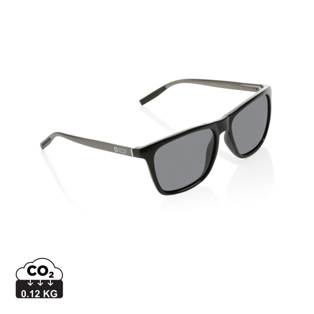 Logo trade promotional merchandise photo of: Swiss Peak RCS rplastic polarised sunglasses