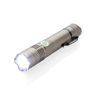 Logo trade promotional item photo of: Rechargeable 3W flashlight