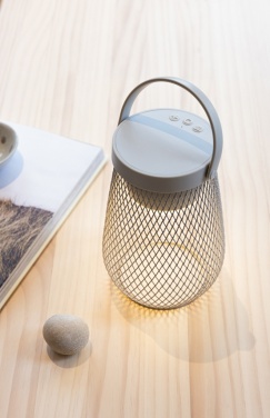 Logotrade promotional item picture of: Aurora RCS recycled plastic USB re-chargeable table lamp