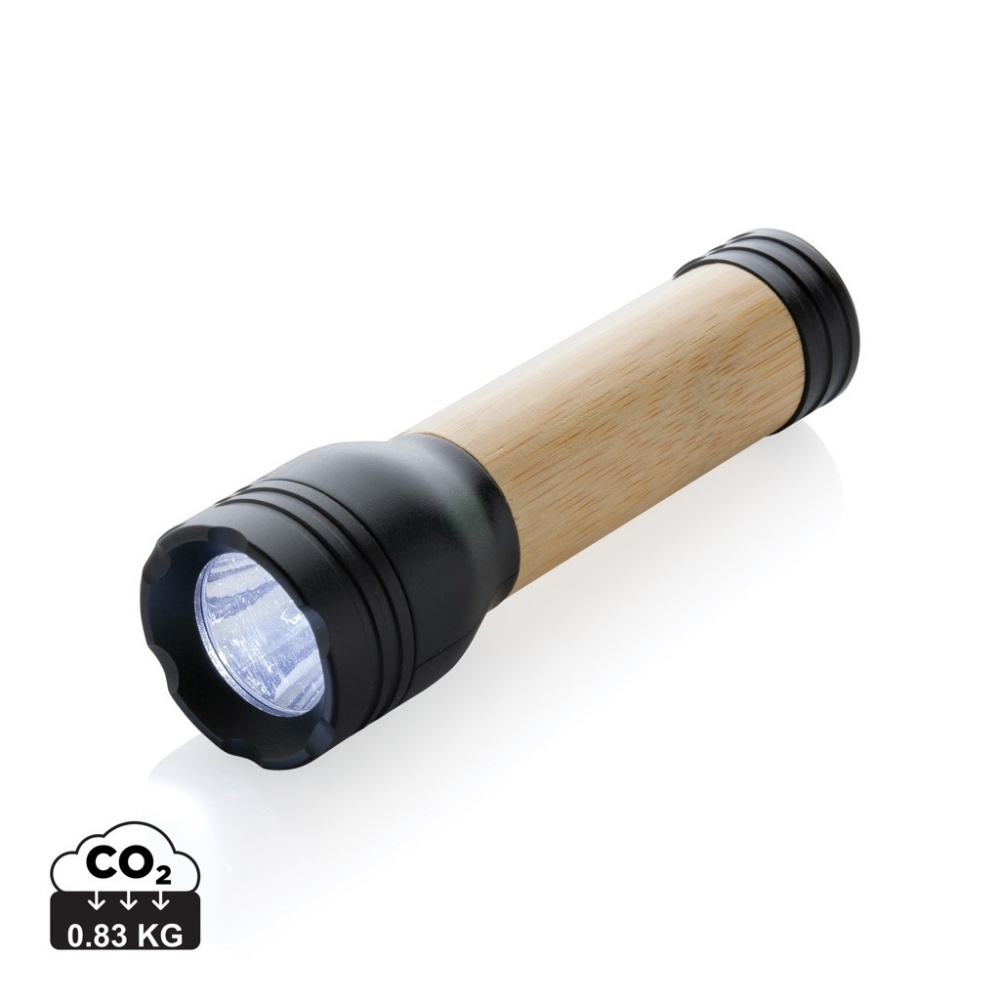 Logotrade promotional merchandise photo of: Lucid 1W RCS certified recycled plastic & bamboo torch