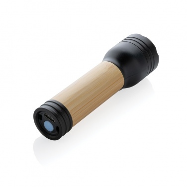 Logotrade promotional merchandise photo of: Lucid 1W RCS certified recycled plastic & bamboo torch