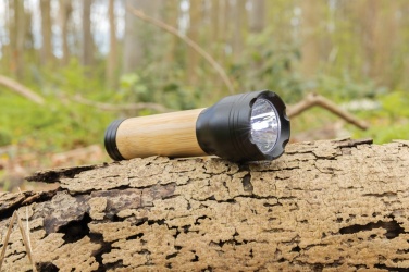 Logotrade promotional products photo of: Lucid 1W RCS certified recycled plastic & bamboo torch