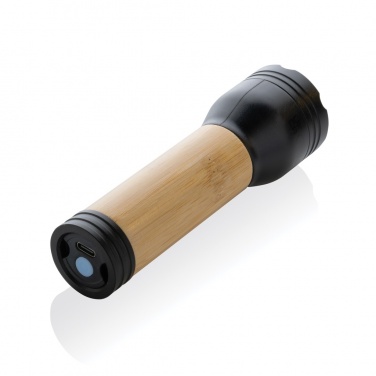 Logotrade advertising product image of: Lucid 3W RCS certified recycled plastic & bamboo torch