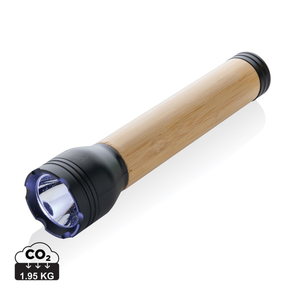 Logotrade promotional merchandise image of: Lucid 5W RCS certified recycled plastic & bamboo torch