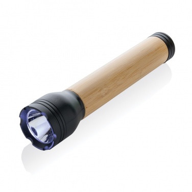 Logo trade promotional item photo of: Lucid 5W RCS certified recycled plastic & bamboo torch