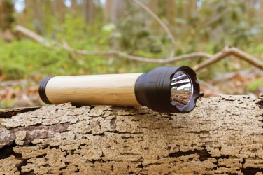 Logotrade promotional merchandise picture of: Lucid 5W RCS certified recycled plastic & bamboo torch
