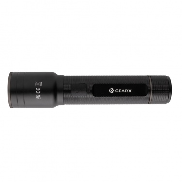 Logotrade promotional item picture of: RCS recycled aluminum USB-rechargeable heavy duty torch
