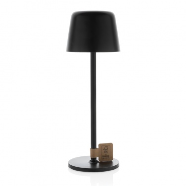 Logotrade corporate gift image of: Zenic RCS recycled plastic USB re-chargable table lamp