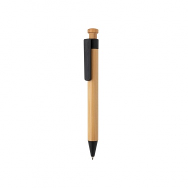 Logo trade promotional item photo of: Bamboo pen with wheatstraw clip