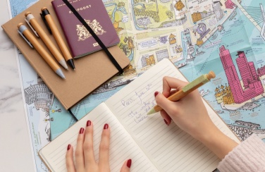 Logotrade corporate gift picture of: Bamboo pen with wheatstraw clip