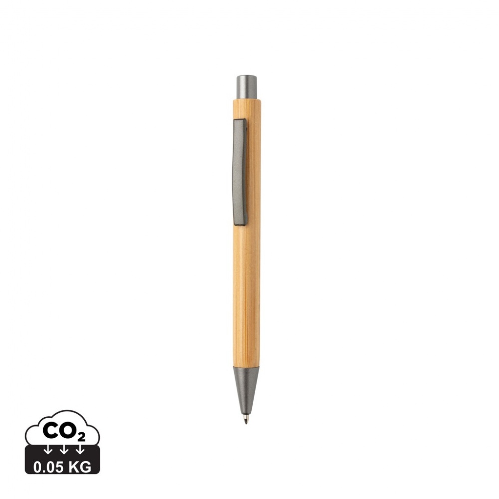 Logo trade promotional gifts image of: Slim design bamboo pen