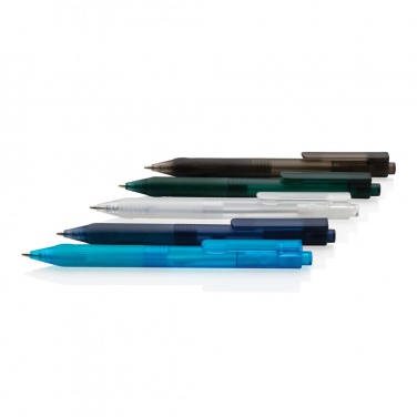 Logotrade promotional giveaway picture of: X9 frosted pen with silicone grip