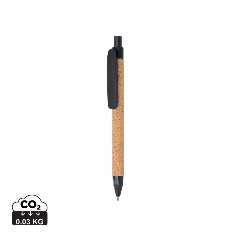 Logo trade corporate gifts image of: Write wheatstraw and cork pen
