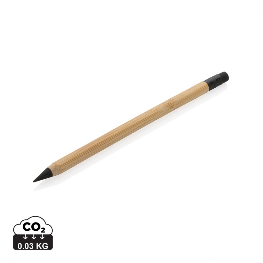 Logo trade corporate gifts image of: Bamboo infinity pencil with eraser