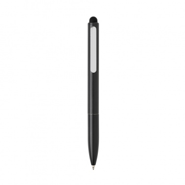 Logo trade advertising products picture of: Kymi RCS certified recycled aluminium pen with stylus
