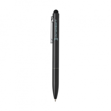 Logotrade promotional item picture of: Kymi RCS certified recycled aluminium pen with stylus