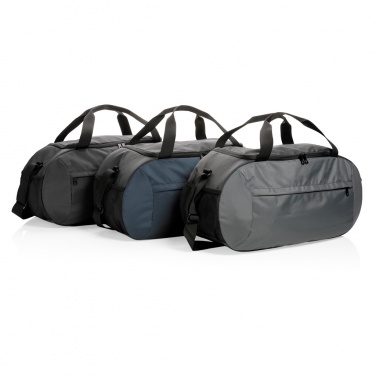 Logo trade promotional giveaways image of: Impact AWARE™ RPET modern sports duffel
