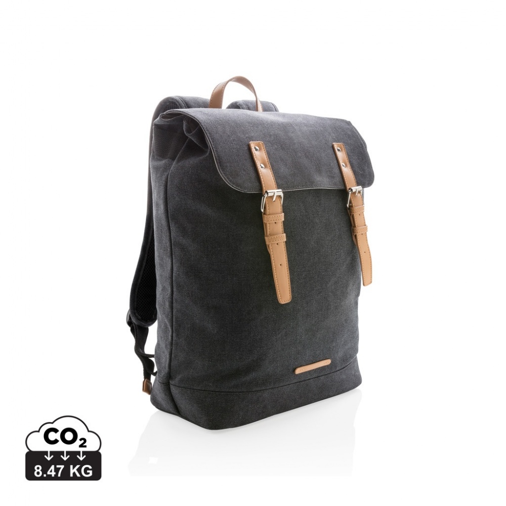 Logotrade promotional product image of: Canvas laptop backpack PVC free