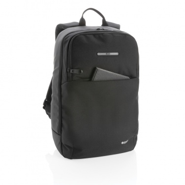 Logotrade promotional item image of: Swiss Peak laptop backpack with UV-C steriliser pocket