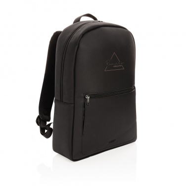 Logo trade promotional merchandise picture of: Swiss Peak deluxe PU laptop backpack PVC free
