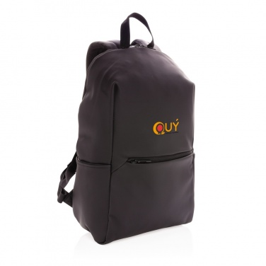 Logo trade corporate gifts image of: Smooth PU 15.6"laptop backpack