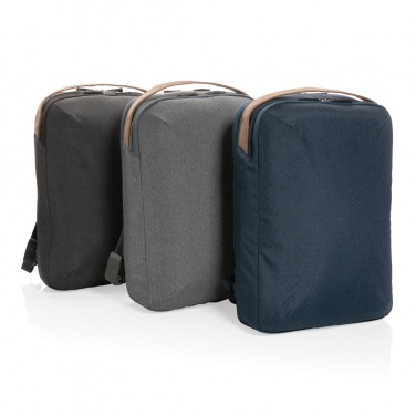 Logo trade business gifts image of: Impact AWARE™ 300D two tone deluxe 15.6" laptop backpack