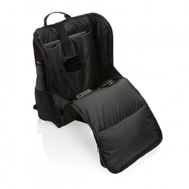 Logo trade promotional gift photo of: Pedro AWARE™ RPET deluxe backpack with 5W solar panel