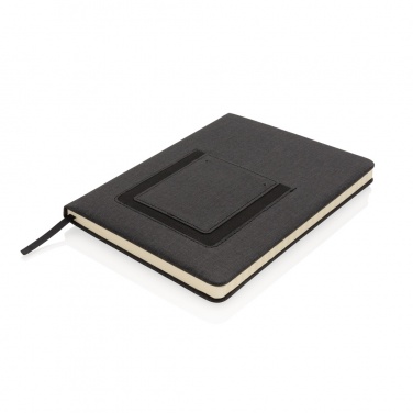 Logo trade promotional merchandise photo of: Deluxe A5 Notebook with phone pocket