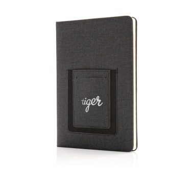 Logotrade corporate gift picture of: Deluxe A5 Notebook with phone pocket