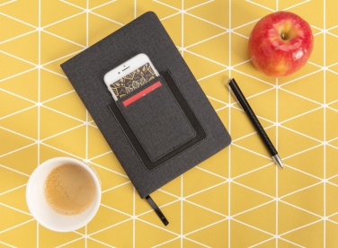 Logo trade promotional item photo of: Deluxe A5 Notebook with phone pocket