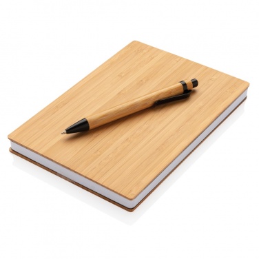 Logotrade promotional items photo of: A5 Bamboo notebook & pen set