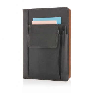 Logo trade advertising products picture of: Notebook with phone pocket