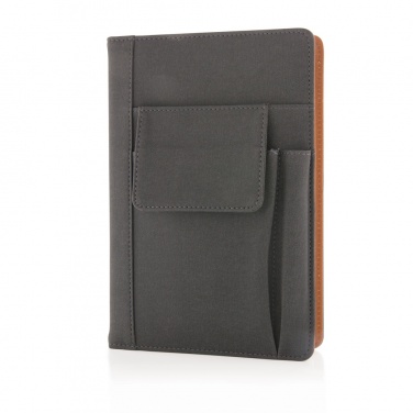 Logo trade promotional item photo of: Notebook with phone pocket