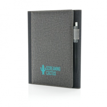 Logo trade promotional giveaways picture of: A5 Deluxe design notebook cover